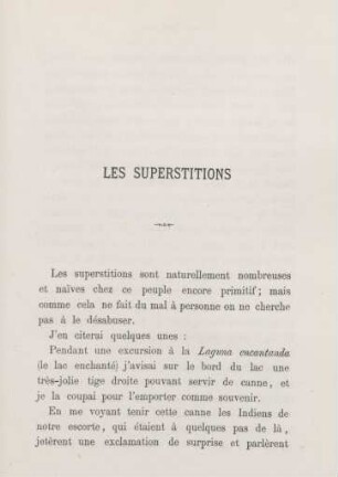 Les superstitions