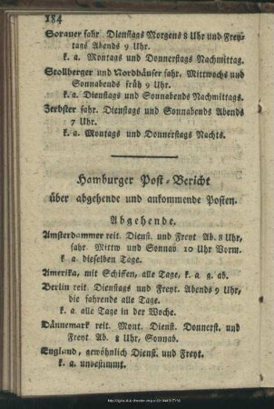 Hamburger Post-Bericht