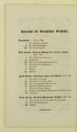 Uebersicht der Griechischen Geschichte