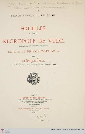 Fouilles dans la nécropole de Vulci