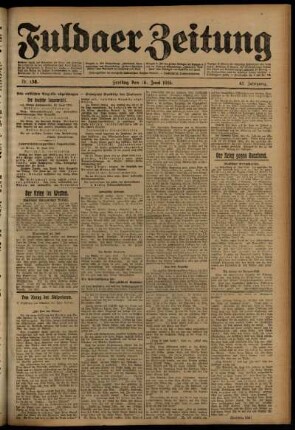 Ausgabe vom Freitag, den 16. Juni 1916.