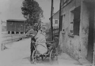 Der Lumpensammler um 1930 : Markersbach. Der Lumpensammler in der Hammerstraße