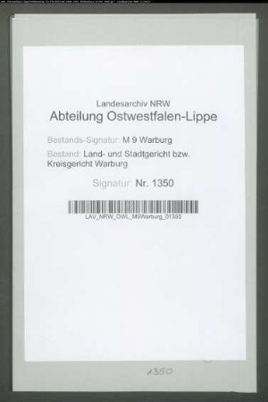 Erblasser: Hoffmann, Johannes; Erblasser: Hoffmann, Anna Catharina, geb. Hosse: