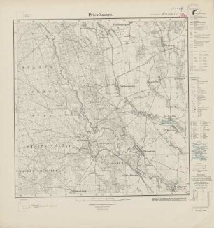 2555 (alte Nr.: 1151) Priemhausen, Meßtischblatt (4cm - Karte)