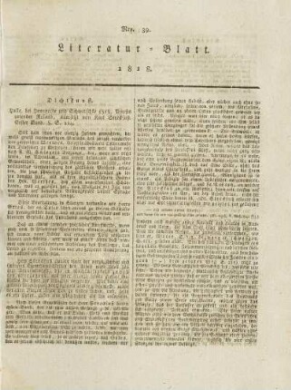 39, 1818: Heft