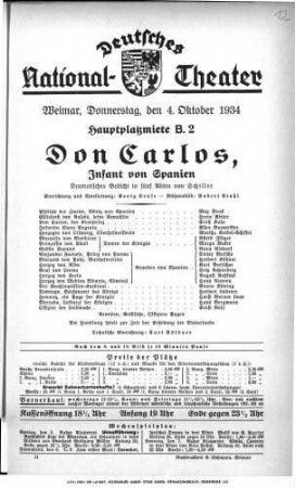 Don Carlos, Infant von Spanien