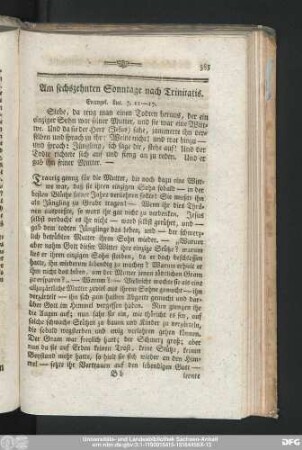 Am sechszehnten Sonntage nach Trinitatis.