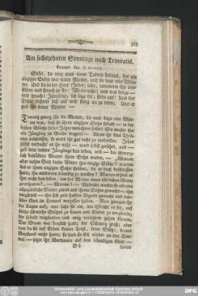 Am sechszehnten Sonntage nach Trinitatis.