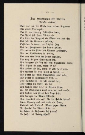 42-61, Der Hauptmann der Vierten - Einem gefallenen Freunde