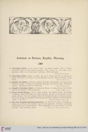 Arbeiten in Bronze, Kupfer, Messing
