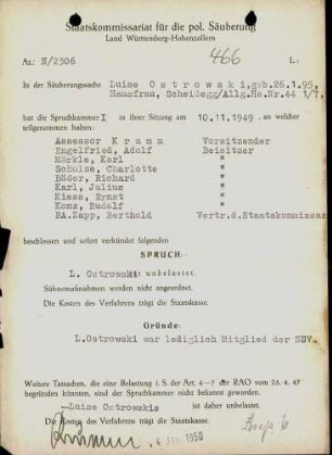 Ostrowski, Luise