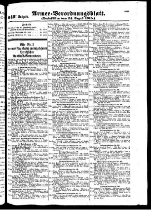 649. Ausgabe. Dienstag, 24. August 1915