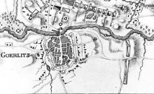 Görlitz. Plan vom Gefecht bei Moys vom 7.9.1757, aus: Neues Kriegstheater, Leipzig 1758 (Sign.: VIII 95)