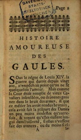 Histoire Amoureuse Des Gaules