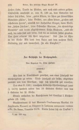 276-295 Zur Geschichte der Kirchengebote : Schluß