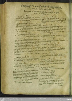 Omissa & Commissa tum Typographica, tum alia obiter observata