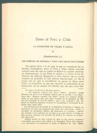 Entre el Perú y Chile