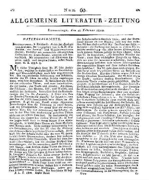 Archiv für Zoologie und Zootomie. Bd. 1, St. 2; Bd. 2, St. 1. Hrsg. von C. R. W. Wiedemann. Braunschweig: Reichard 1801