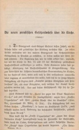 513-538 Die neuen preußischen Gesetzentwürfe über die Kirche : Schluß
