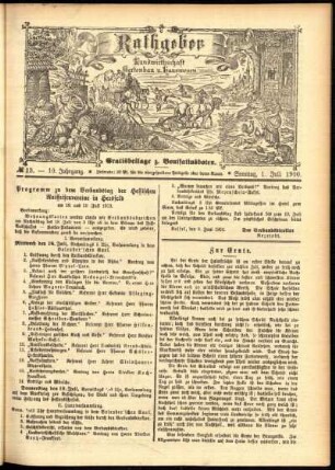 Ausgabe vom Sonntag, den 01. Juli 1900.