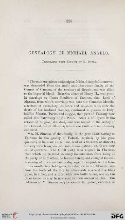 Genealogy of Michael Angelo