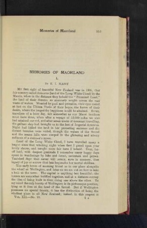 Memories of Maoriland