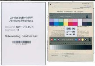 Entnazifizierung Friedrich Karl Schiewerling , geb. 04.02.1899 (Abteilungsleiter)