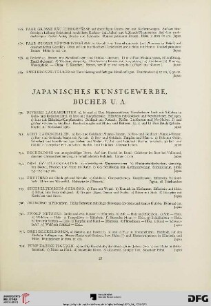 Japanisches Kunstgewerbe, Bücher u. a. (Nr. 790-808)