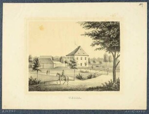 Das Rittergut Werda östlich von Oelsnitz im Vogtland, aus dem Album der Rittergüter und Schlösser im Königreiche Sachsen, 5. Bd.