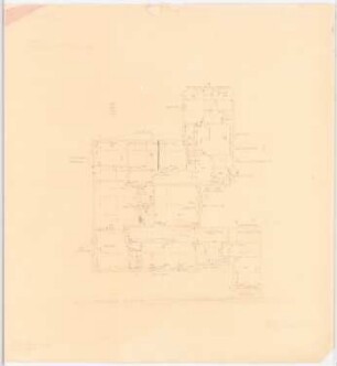 Villa von der Heydt, Berlin-Tiergarten Umbau: Grundriss Dachgeschoss mit Plan der Fenster 1:100