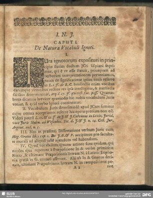 Caput I. De Natura Vocabuli Ignoti
