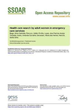 Health care search by adult women in emergency care services