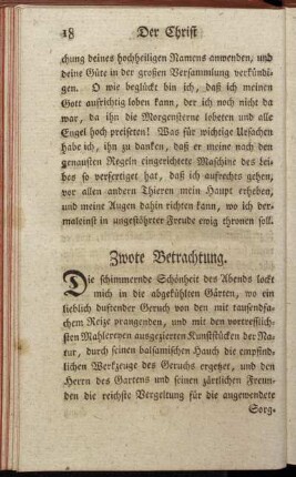 Zwote Betrachtung.