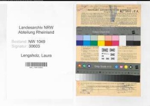 Entnazifizierung Laura Lengsholz , geb. 11.02.1894 (Obstgrosshaendlerin)