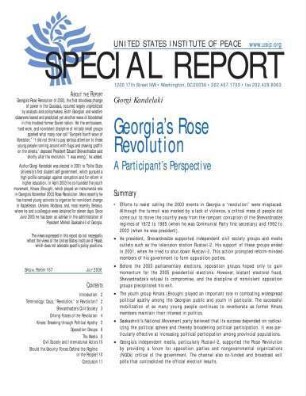 Georgia's rose revolution : a participant's perspective
