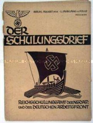 Monatsheft zur Schulung von NSDAP-Funktionären u.a. zur Geschichte der "nordischen Rasse"