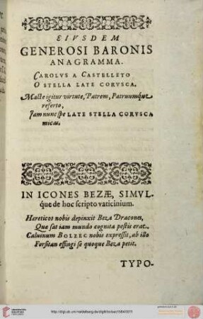 Typographus ad Lectorem