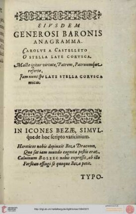 Typographus ad Lectorem