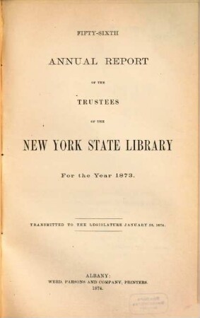 Annual report. 56. 1874, 28. Jan.