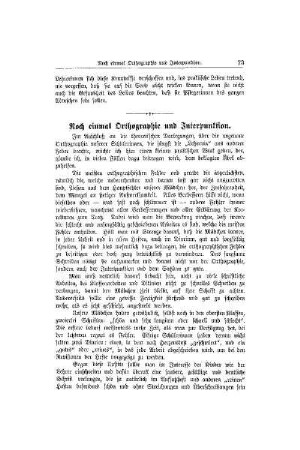 Noch einmal Orthographie und Interpunktion
