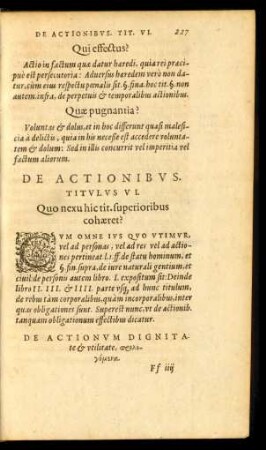 De Actionibus. Titulus VI.