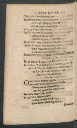 Ode II. In gratiam Lugdum Batavorum, virtute Dei Auxiliaris secunda eaq[ue] ...