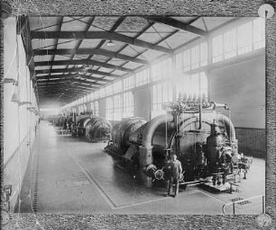 Großkraftwerk Golpa-Zschornewitz, Maschinenhalle : Technikgeschichte | Elektrotechnik | Erzeugung elektrischer Energien | Die mitteldeutsche Fernstromversorgung der Elektrowerke AG