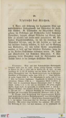 20. Asylrecht der Kirchen