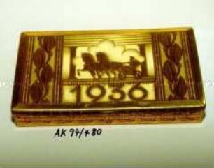 Blechdose "1936" (Olympiade) für 25 Stück Zigaretten