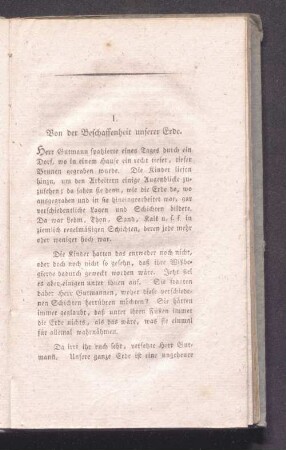 I. Von der Beschaffenheit unserer Erde.