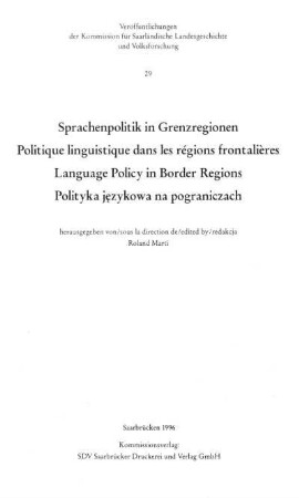 Sprachenpolitik in Grenzregionen