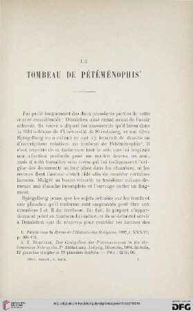 Le tombeau de Pétéménophis
