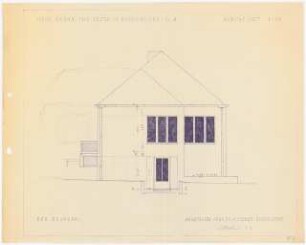 Wohnhaus Krohn - Tho Seeth, Badenweiler: Ansicht West 1:50