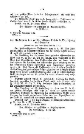 Ausübung der gutsherrlichen Rechte in Beziehung auf Schulen : [IV. Elementarschulwesen]